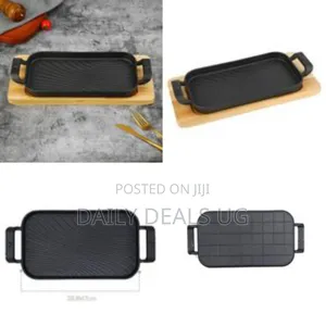 Rectangular Crystals Cast Iron Cookware Frying Pan Grill Backing Pot