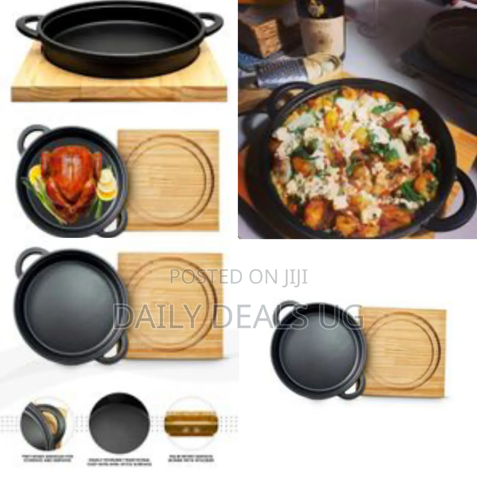 Crystals Cast Iron Cookware Frying Pan Grill Backing Pot