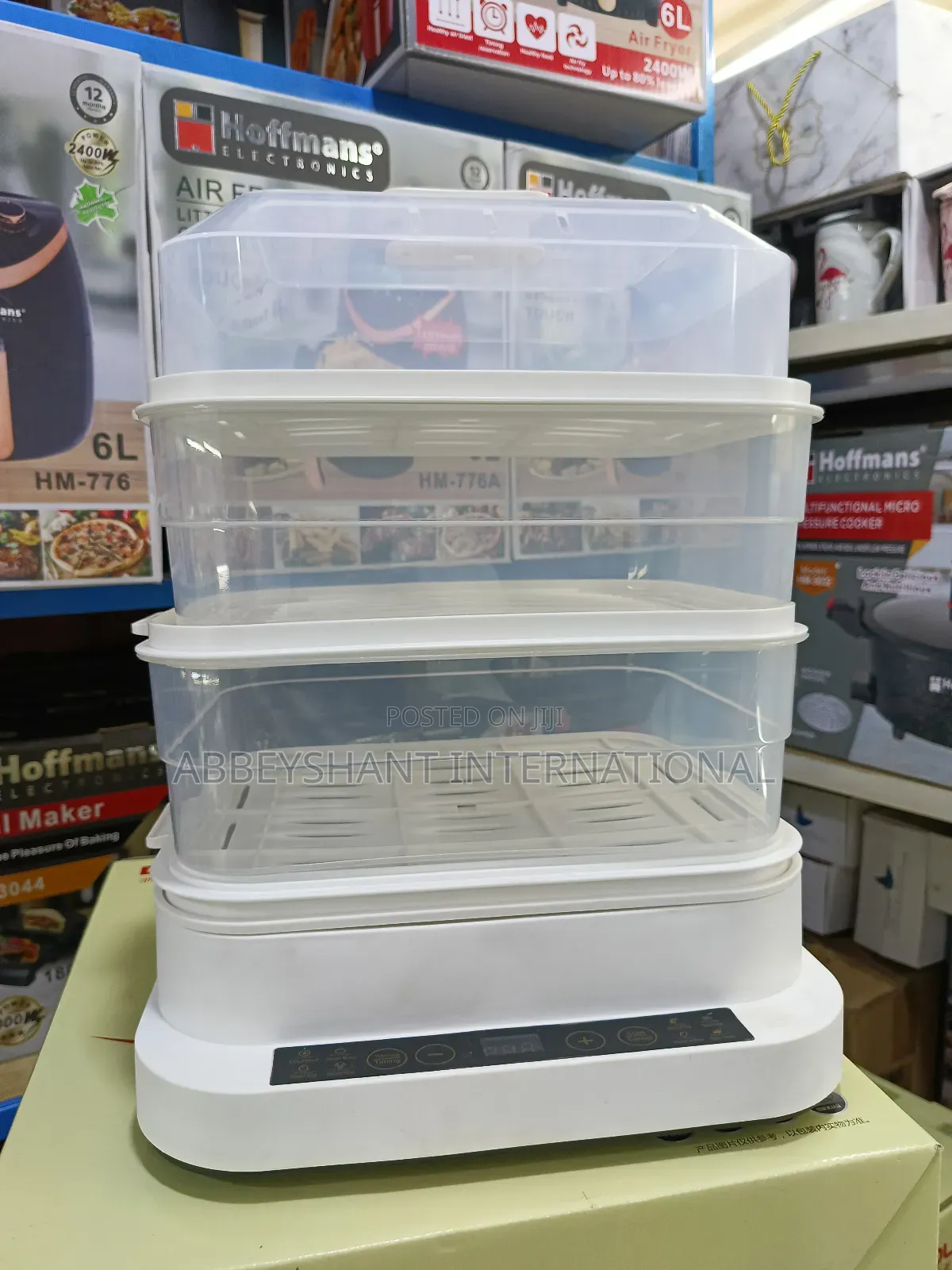 Hoffmans 3-Tier Electric Food Steamer With a Digital Display