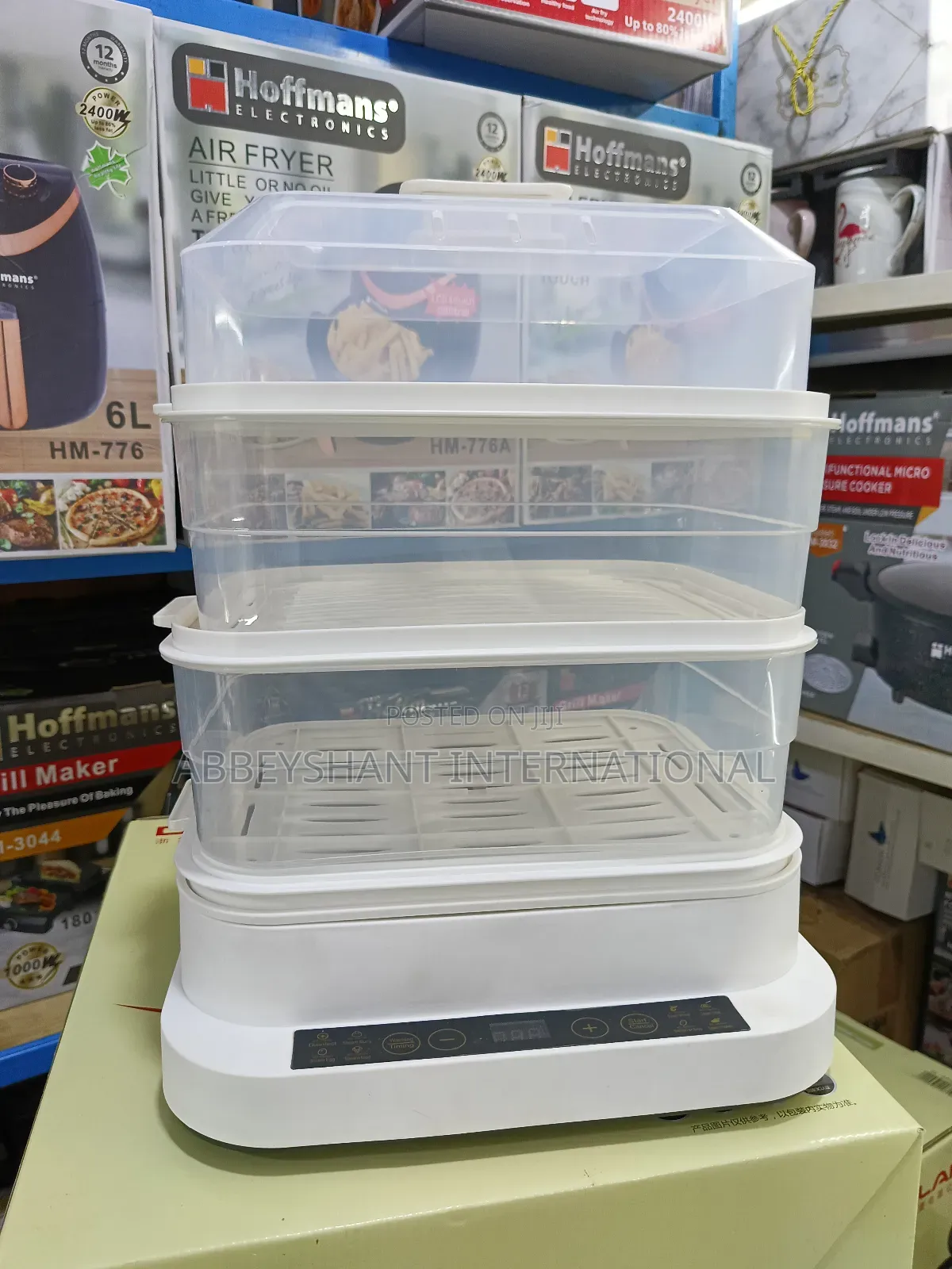 Hoffmans 3-Tier Electric Food Steamer With a Digital Display