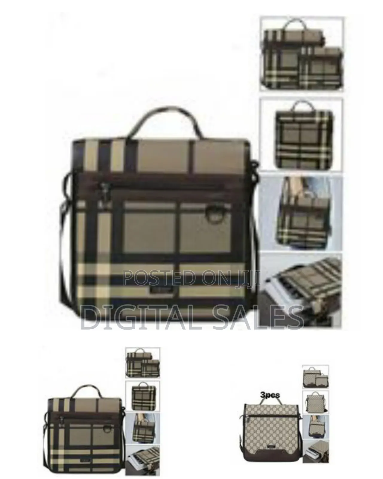 Set of 2 Geometric Patterned Shoulder Bag Sets