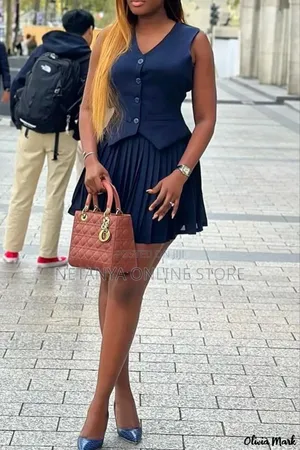 2pc Pleated Skirt and Top