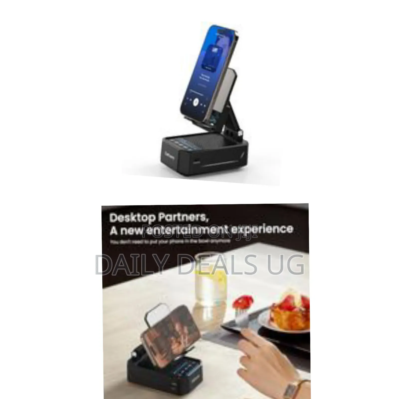 Cell Phone Stand With Instant Wireless Induction Bluetooth Speaker