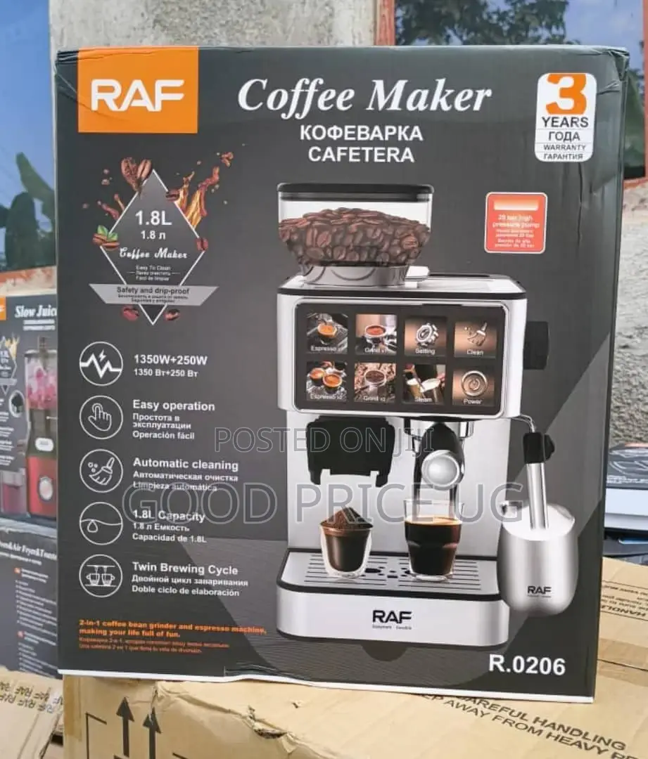 Raf R.0206 2-in-1 Espresso Coffee Machine With Grinder