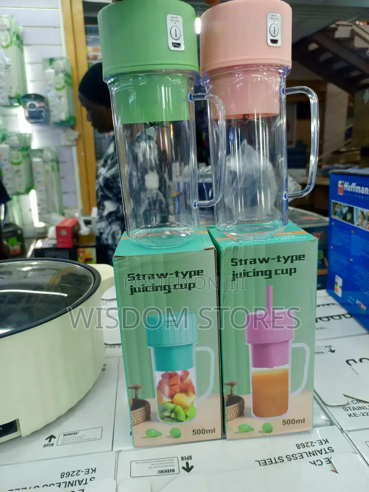 Portable, Rechargeable Straw-Type Juicing Cups