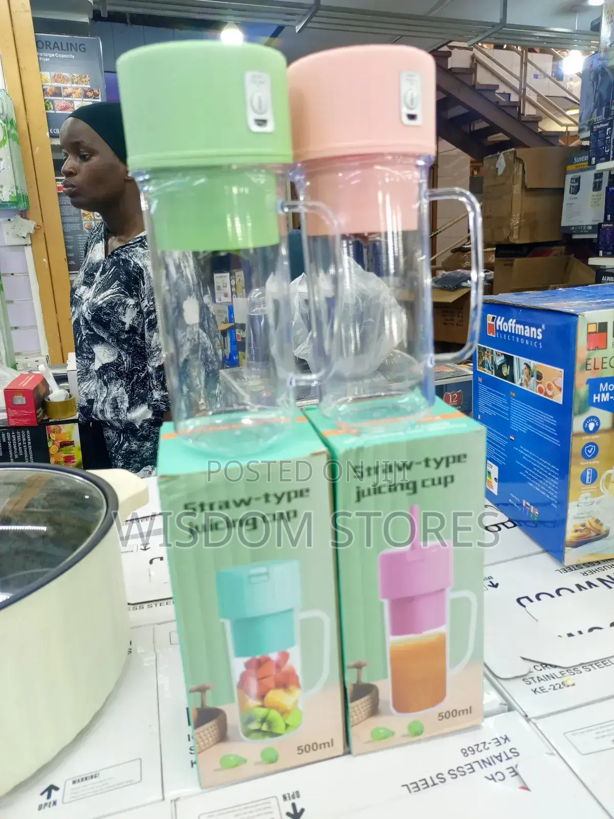 Portable, Rechargeable Straw-Type Juicing Cups