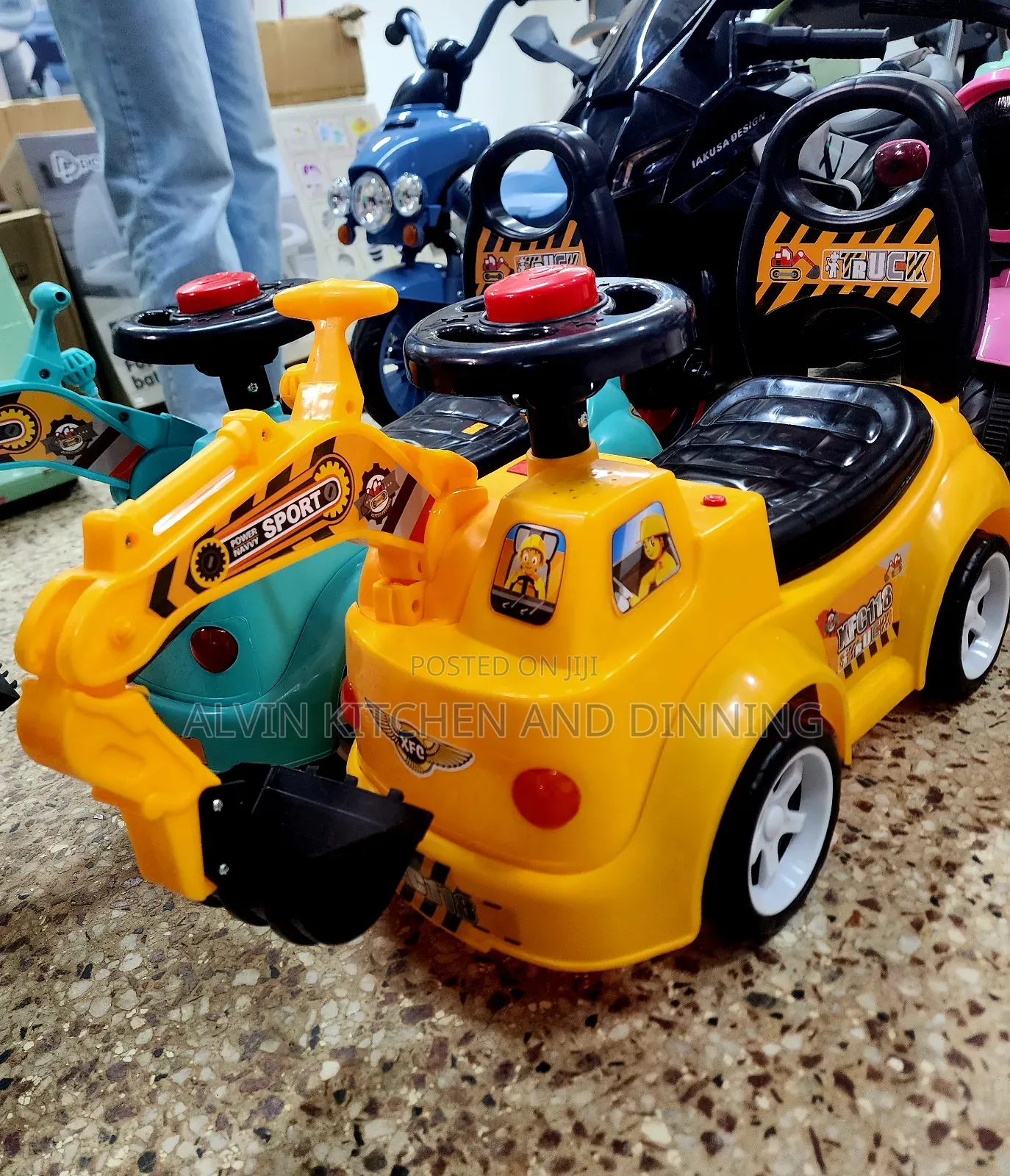 Kid's Excavator Ride-on Toy