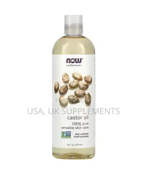 Now Solutions 100% Pure Castor Oil 473ml Hair,Lashes,Skin,Brows,Beards