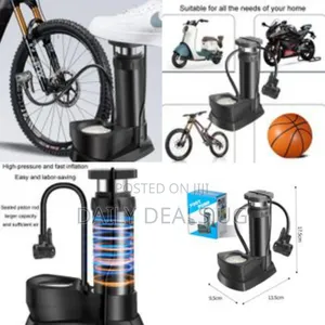 Bike Pump, Floor Pumps With High Pressure Gauge Tire Lightweight