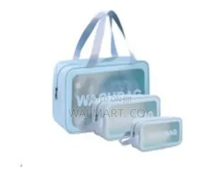 3 Translucent Storage Cosmetic Bag Make Up Bag for Home and Travel