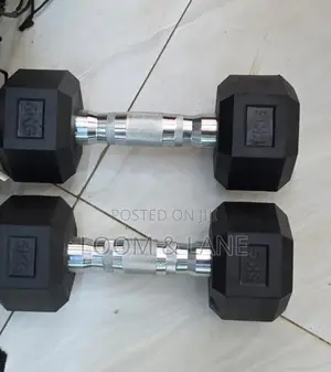 A Pair of 5kg Hex Dumbells