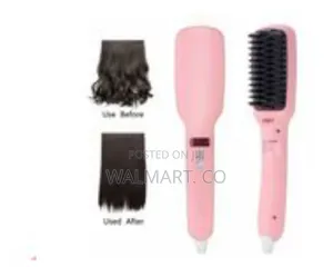 Ionic Hair Straightener Brush 2 in 1 Comb