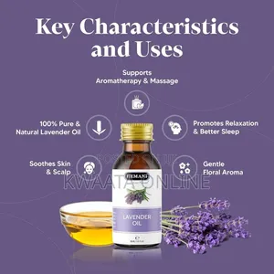 Hemani Lavender Oil 30ml Natural Relaxation Calming Essential Oil