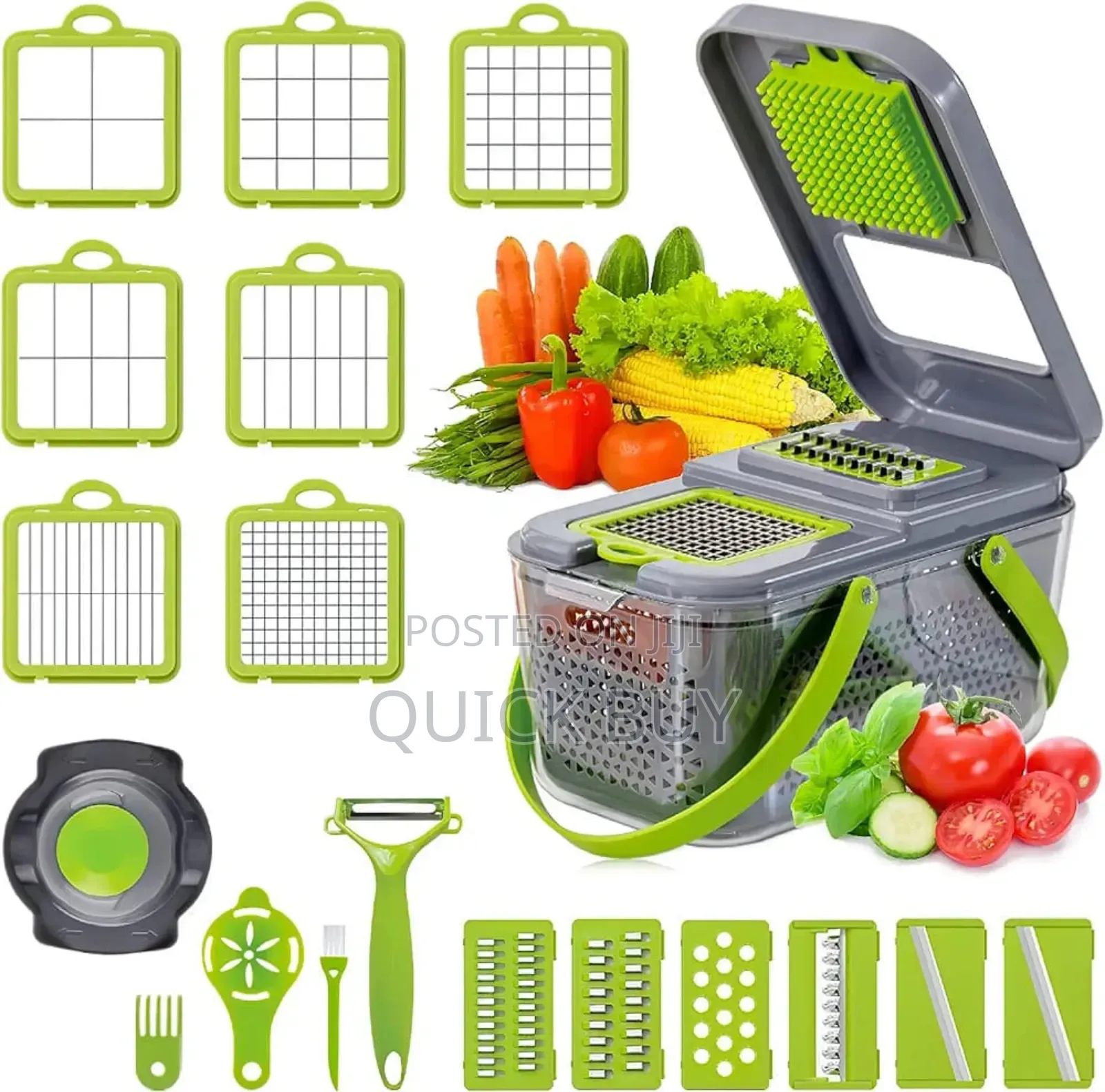 22-Piece Multi-Function Veggie Fruit Chopper.