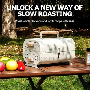 Portable, Double-Sided Charcoal Barbecue Grill