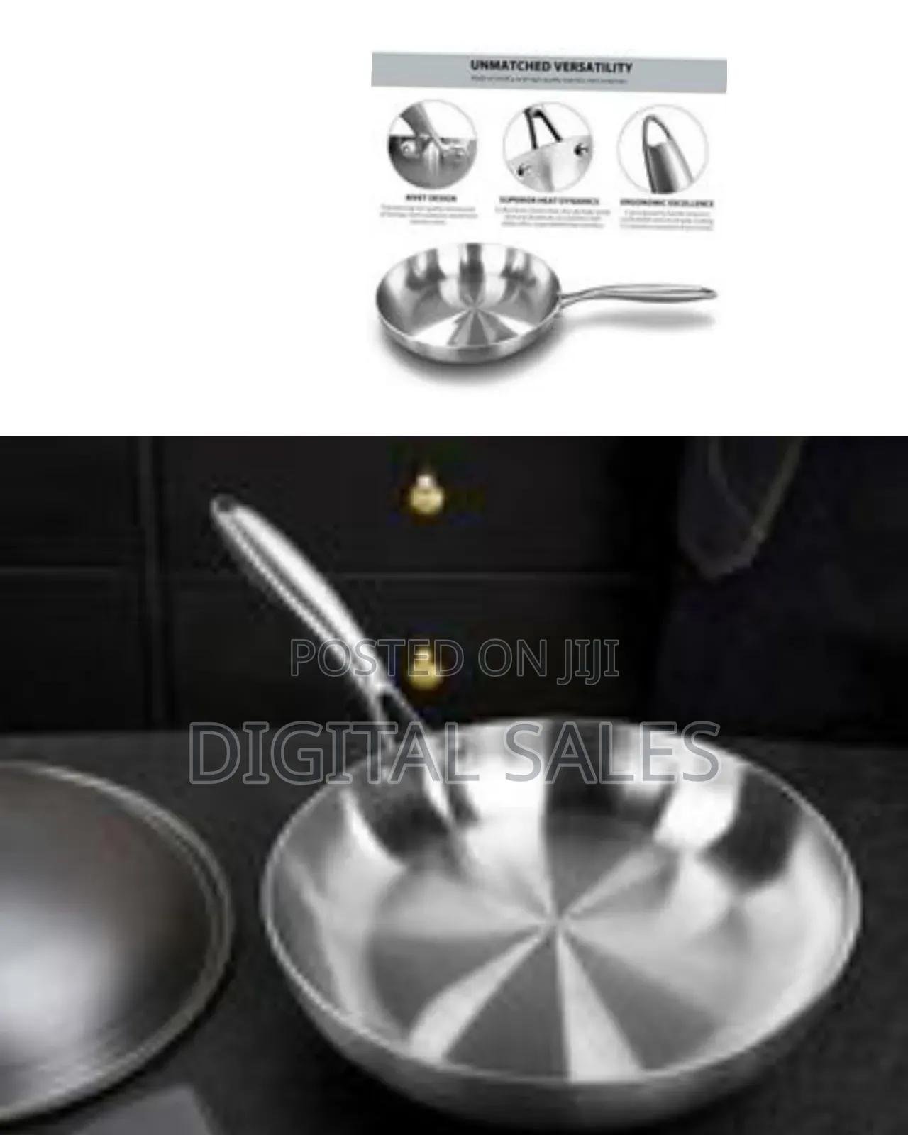 Stainless Steel Frying Pan -