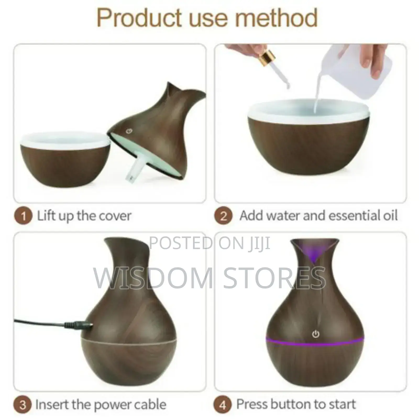 Ultrasonic Aroma Humidifier And Essential Oil Diffuser
