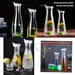 2 Pieces of 1100 and 1600ml Acrylic Juice Cold Water Bottle