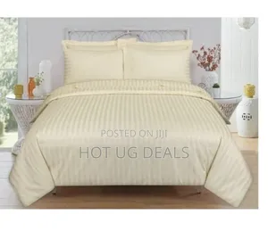 5x6 Zipped Strip Duvet Cover Set With 1 Bedsheet And 2 Pillowcases