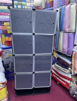 Two Column Plastic Closet Black