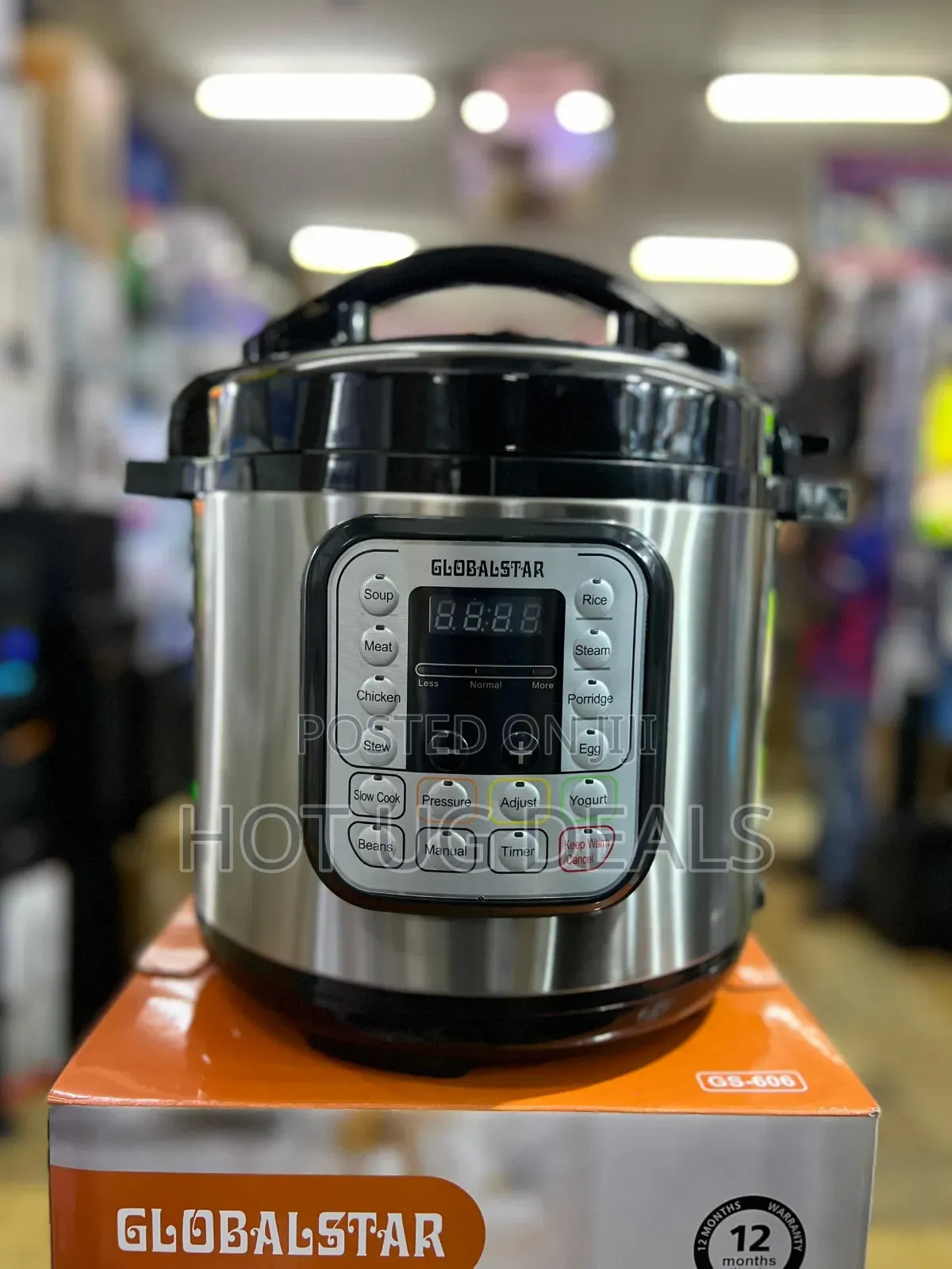 Globalstar Gs-606 6l Electric Pressure Cooker With Steamer - Silver