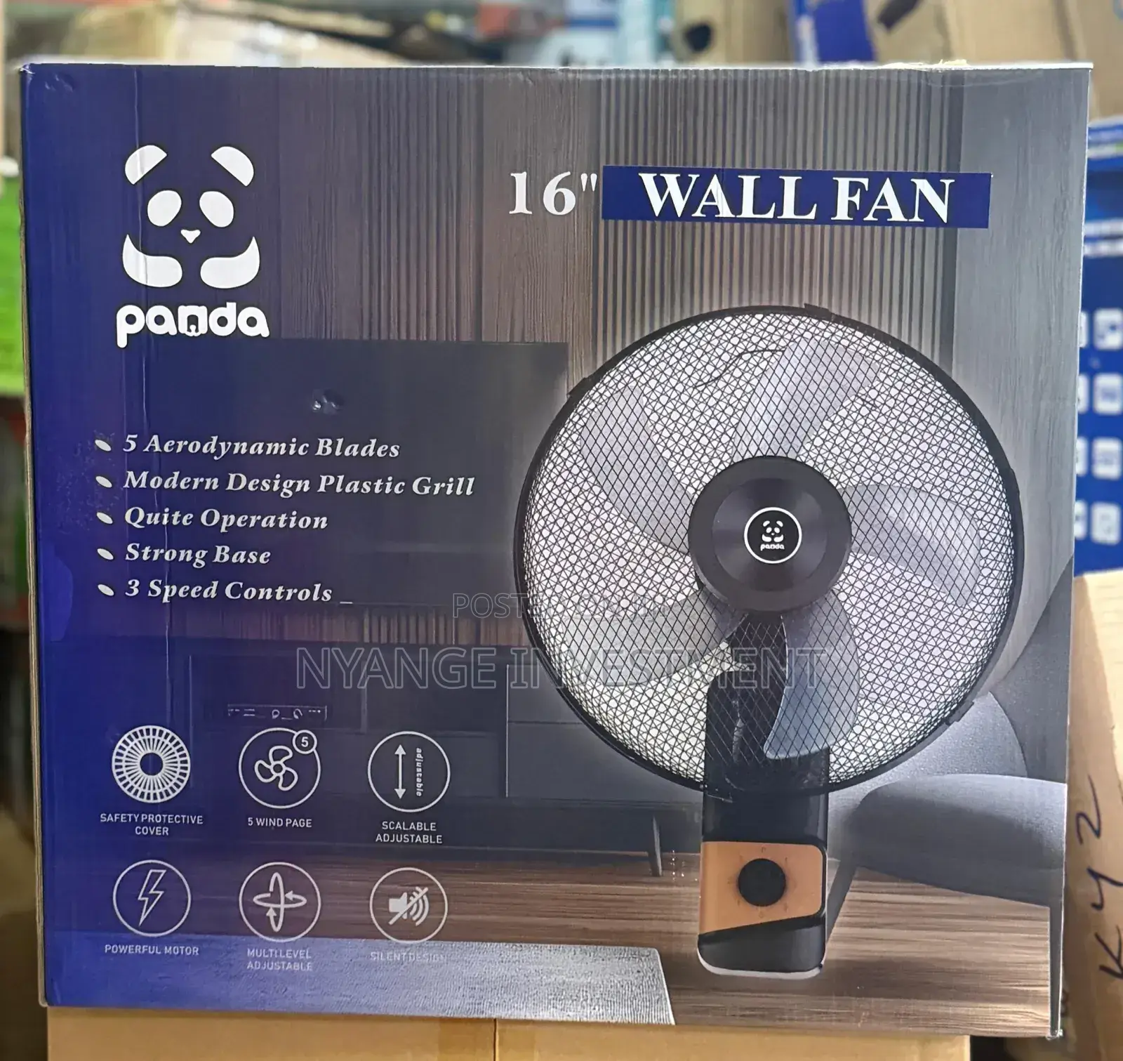 Panda Wall Fan 16 Inches. Wall Fan