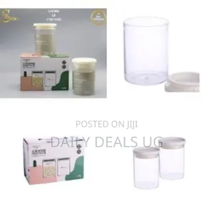 2 Pieces of 620ml Transparent Food Storage Containers, Airtight Cans