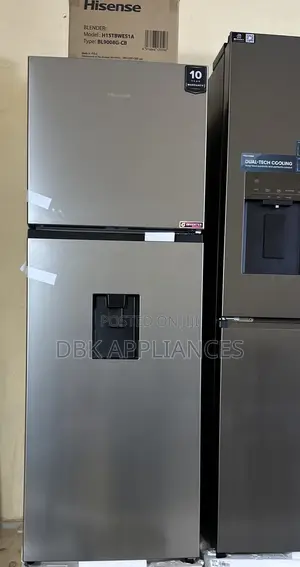 New Hisense 419l Double Door Fridge Dispenser 4yr Warrant
