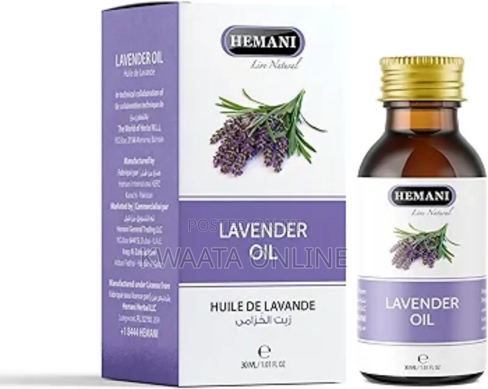 Hemani Lavender Oil 30ml Natural Relaxation Calming Essential Oil