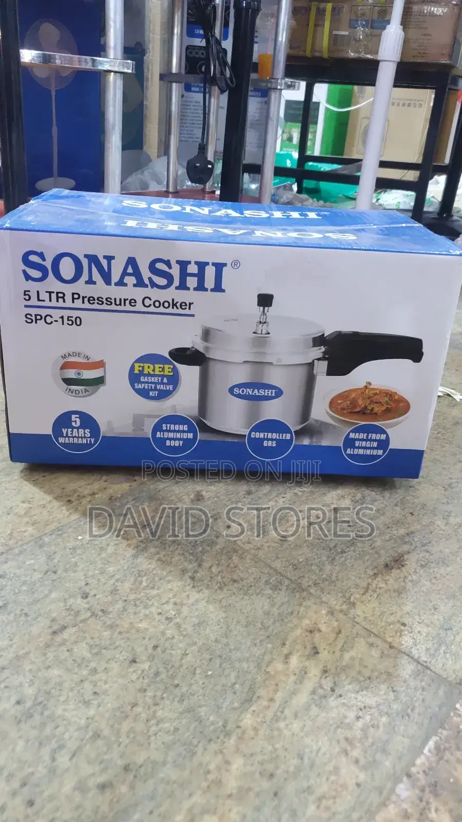 Sonashi 5l Pressure Cooker Spc-150 -compact Durable Aluminium Cooker