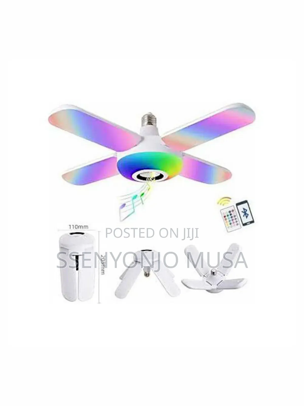 Smart Folding Led Music Light Bulb With Bluetooth Speaker – Color