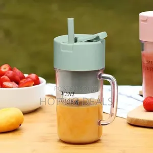 Portable Rechargable Usb Mini Blender Juicer 500ml - Multicolor