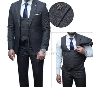 Men’S Perfect Fit Suit One Button 3-Piece Business Ceremonial