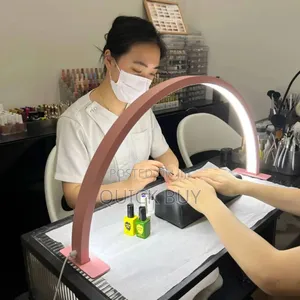 U-Shaped Half-Moon Beauty Salon Desk Lamp
