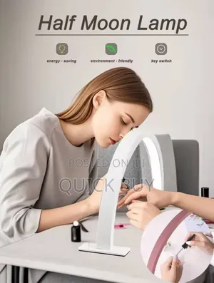 U-Shaped Half-Moon Beauty Salon Desk Lamp