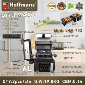 Hoffmans Grill Maxx (Model: Hm-793) Multifunctional Cooker.