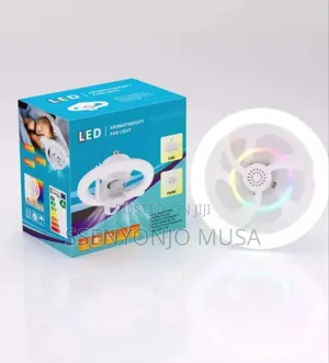 Smart Ceiling Fan Rgb Led Light E27 With Remote Control –360° Rotating