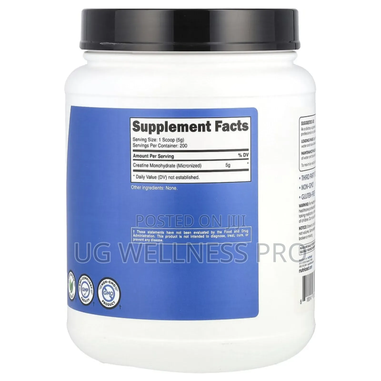 Nutricost, Performance, Creatine Monohydrate, Unflavored 1 Kg 200 Serv