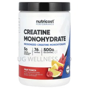 Creatine Monohydrate, Fruit Punch, 1.1 LBS (500 G) 76 Servings
