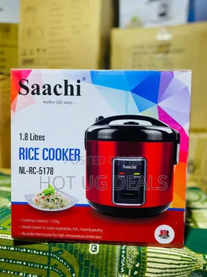 Saachi 1.8l Rice Cooker With Steaming Feature - Red