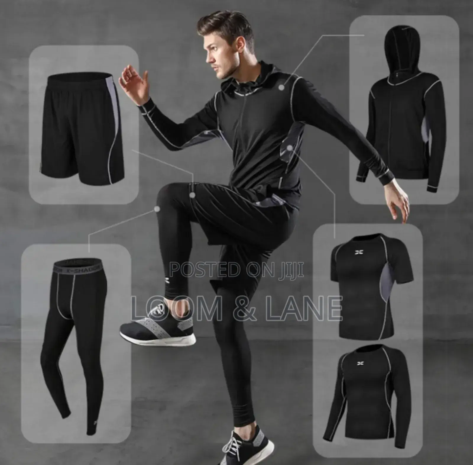 Men's 5-Piece Compression Athletic Wear Set