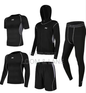 Men's 5-Piece Compression Athletic Wear Set