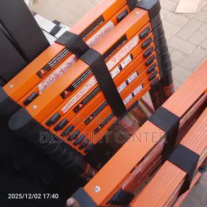 Telescopic Ladder Orange 9 Steps 3.5meters