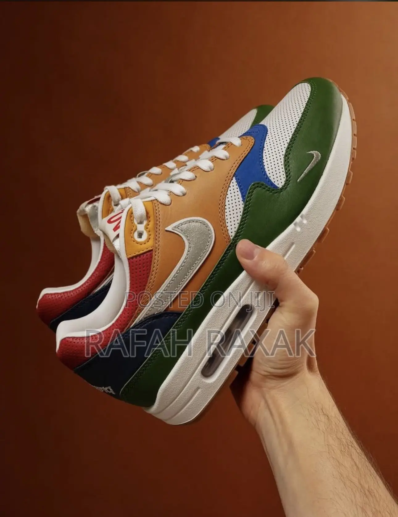 Original Nike Air Max 1 Premium Goods White Forest Green Sneakers