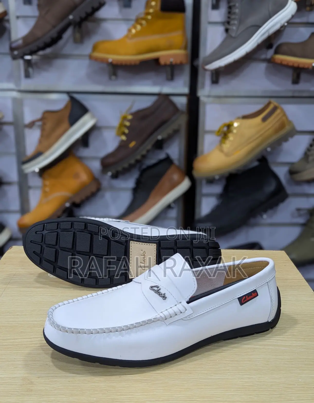 Original Men’S White Clarks Moccasin Loafers