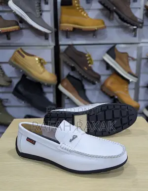 Original Men’S White Clarks Moccasin Loafers