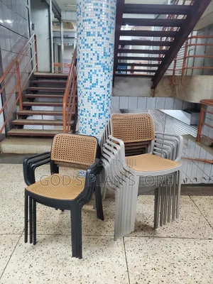 Slatted Back Plastic Chairs Plastic Chairs for Garden, Beaches and Bar