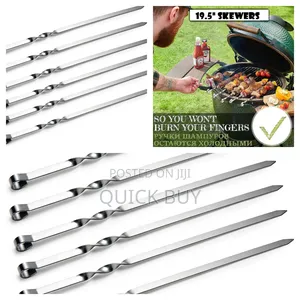 6pcs Stainless Steel BBQ Skewers