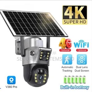 Solar Powered Camera -4g With Dual Lens-12mp -Phone Operated