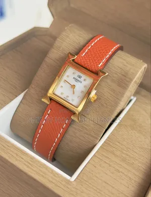 Women's Hermes Original Leather Strapped Wrist Automatic Time Piece